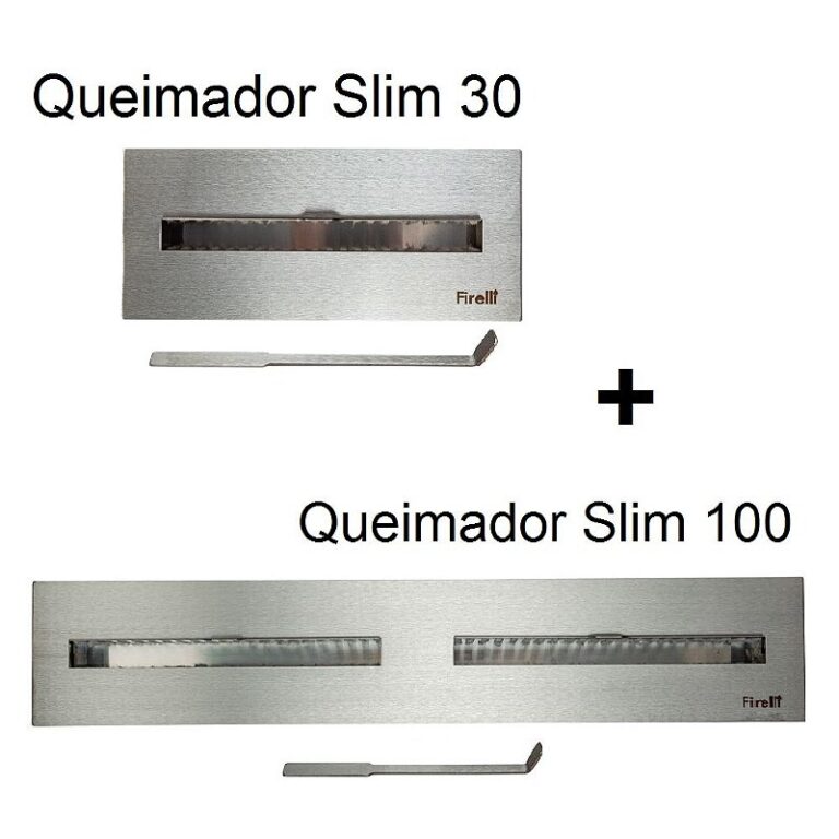 Combo de Queimadores para Lareira Ecológica – Slim 100 + Slim 30