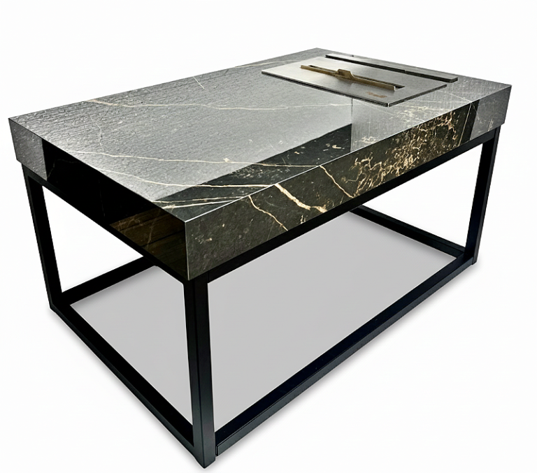 Lareira Ecológica Table Porcelanato - Queimador Slim 30